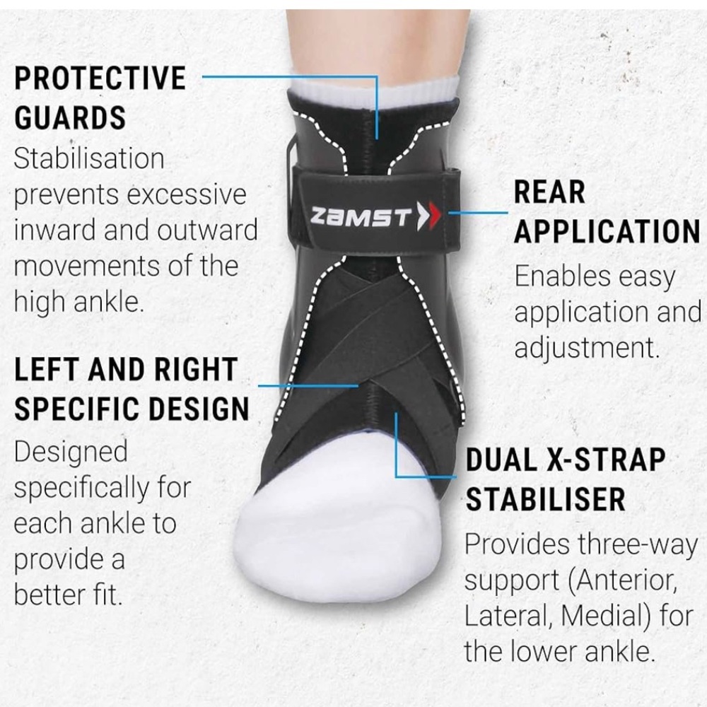 Zamst A2-DX LEFT Ankle Support - Black NEW in box Medium